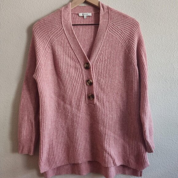 Madewell Sweaters - Madewell Sweater Womens XS Merino Wool Blend Button Pullover Do Well
